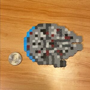 Star Wars Millennium Falcon Perler Bead Magnet
